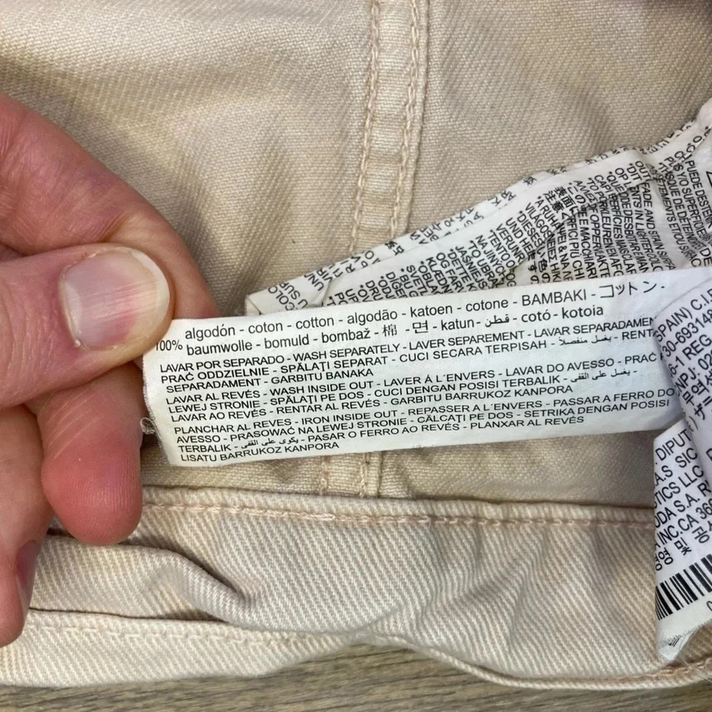 Zara Z1975  Denim Jacket | Light Pink | Size L - Picture 8 of 9